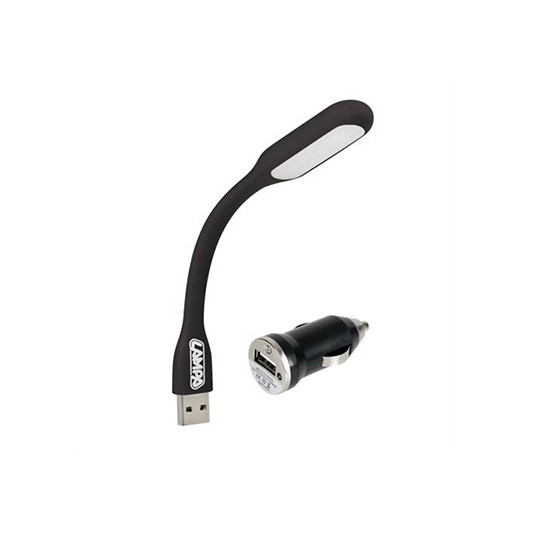 Rugalmas LED fény + USB csatlakozó 12/24V 1000mA fekete