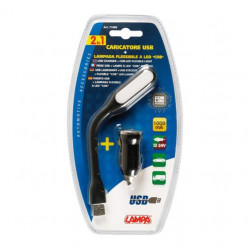 Rugalmas LED fény + USB csatlakozó 12/24V 1000mA fekete
