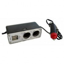 Multi szigarettagyújtó aljzat 2+2 USB kábellel 12/24 V