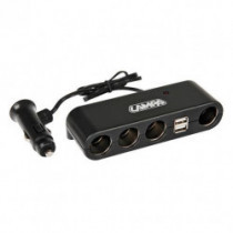 Multi szivargyújtó aljzat 4+2 USB 60 cm-es kábellel 12/24 V