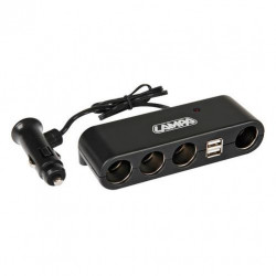 Multi szivargyújtó aljzat 4+2 USB 60 cm-es kábellel 12/24 V
