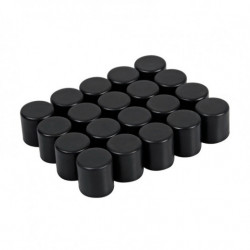 Fekete szilikon csavartetők 20db 17mm
