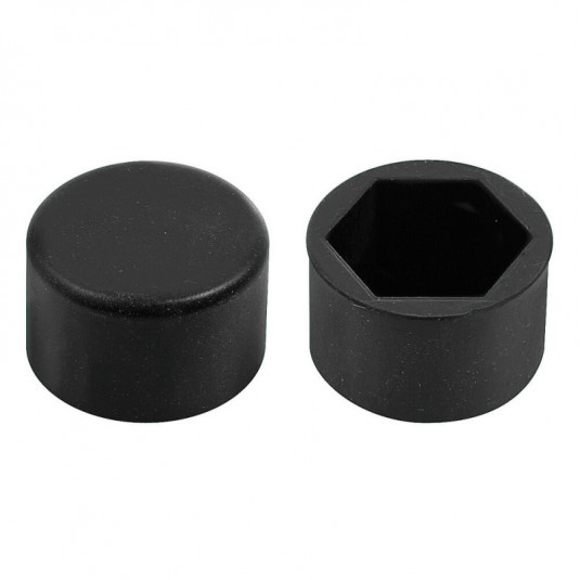 Szilikon csavar kupak fekete 20db 21mm