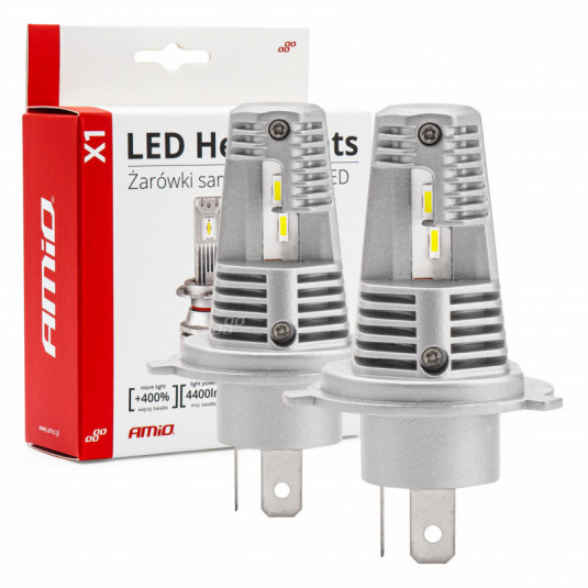 LED izzók főfényszóróhoz H4 X1 Series AMiO