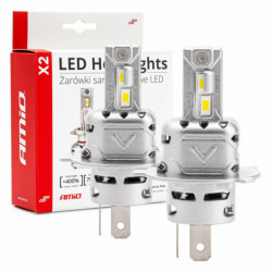 LED főfényszóró izzók H4 X2 Series AMiO (+canbus)