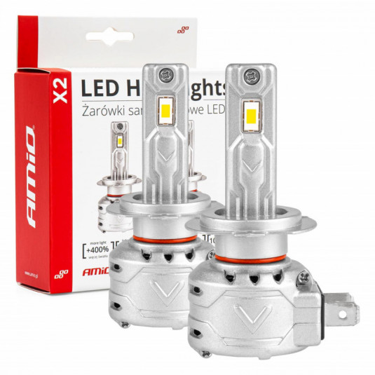 H7 X2 Series LED fényszórógömbök AMiO (+canbus)