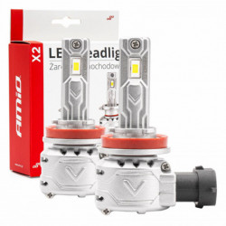 LED főfényzáró izzók H8/H9/H11 X2 Series AMiO (+canbus)