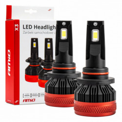 LED fényszóró izzók HB3 9005 X3 Series AMiO (+canbus)