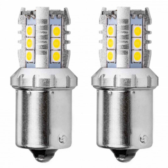 LED izzók CANBUS 3030 16SMD 1156 BA15S P21W R10W R5W fehér 12V/24V