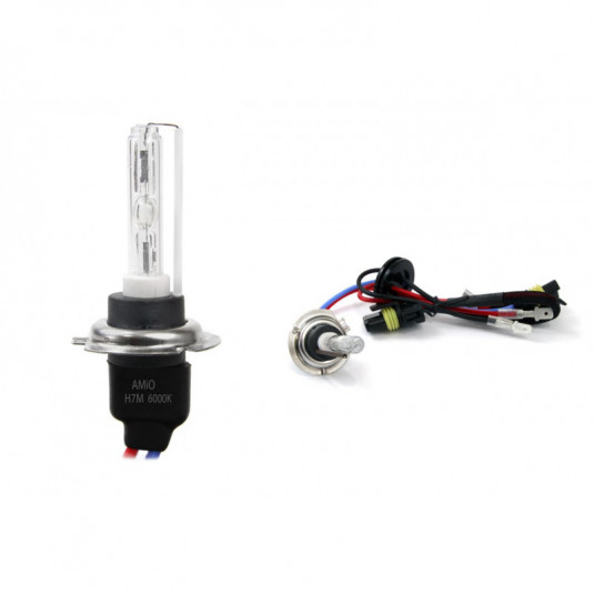 Xenon izzó H7M 6000K fém AMiO