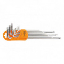 NEO Torx kulcsok mágneses, 9 darabos készlet