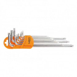 NEO Torx kulcsok mágneses, 9 darabos készlet