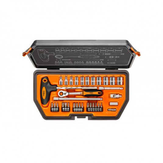 NEO Dugókulcsok 1/4, készlet 34 db