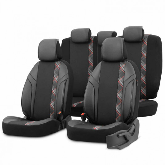 Autóülés-huzat szett OTOM HORIZON 1801 RED 3-ZIP