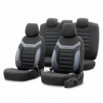 OTOM INDIVIDUAL 203 BLACK/BLUE 3-ZIP autóhuzat szett