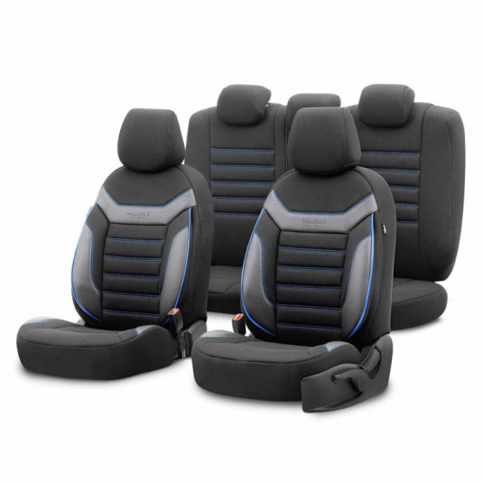 OTOM INDIVIDUAL 203 BLACK/BLUE 3-ZIP autóhuzat szett