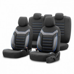 OTOM INDIVIDUAL 203 BLACK/BLUE 3-ZIP autóhuzat szett