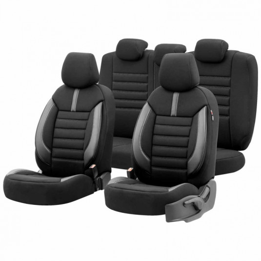 Autó üléshuzat szett OTOM LIMITED 102 BLACK/GREY 3-ZIP