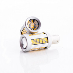 PY21W LED izzó (135 x SMD 4014) narancssárga canbus V2