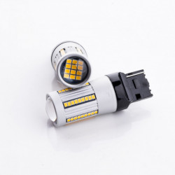 W21W LED izzó (66 x SMD 2016) narancssárga canbus