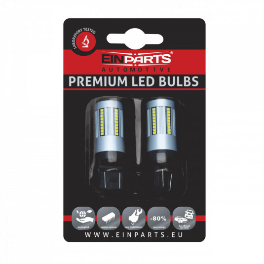 W21/5W LED izzó (66 x SMD) 6000k canbus