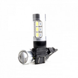 P27/7W LED izzó (22 x SMD 5730) 6000k/narancssárga canbus drl+ blinkr