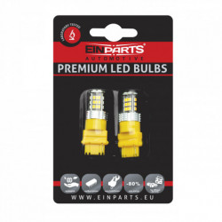 P27W LED izzó (30 x SMD 3020) narancssárga canbus