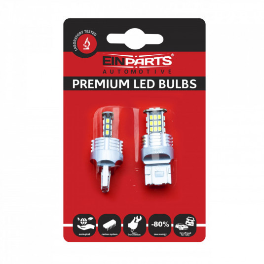 W21/5W LED izzó (30 x SMD 3020) 6000k canbus 7443ck