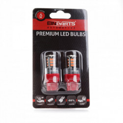 W21/5W LED izzó (30 x SMD 3020) piros canbus 12/24V