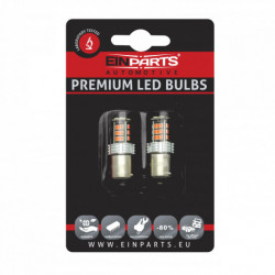 P21W LED izzó (30 x SMD 3020) piros canbus 12/24V