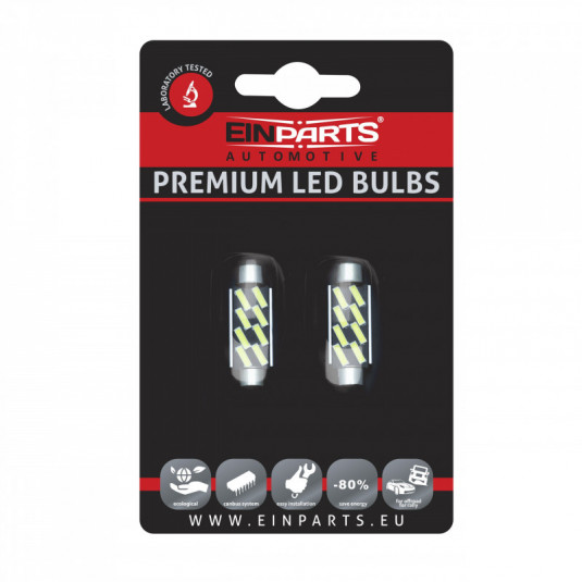 C10W LED izzó (8 x SMD 7020) 42 mm 6000k canbus