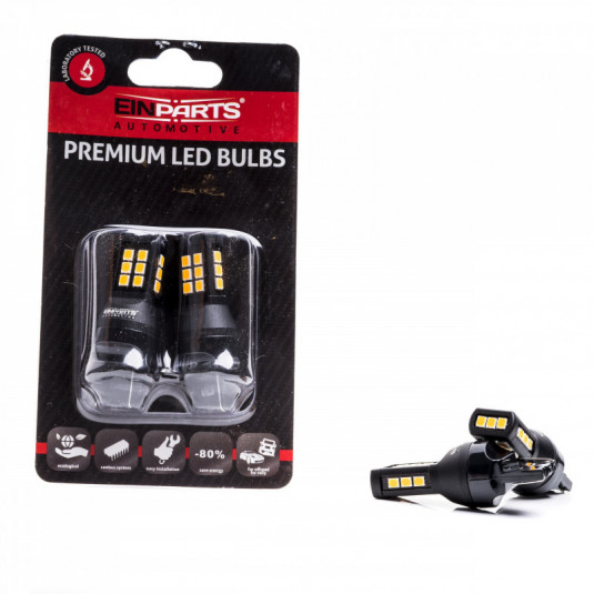 W21W 7440 narancs 21 SMD 2835 canbus - 2 csomag