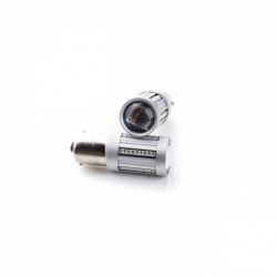 P21W LED izzó (66 x SMD 2016) piros canbus