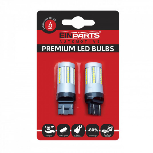 W21/5W LED izzó (66 x SMD 2016) 6000k canbus V2
