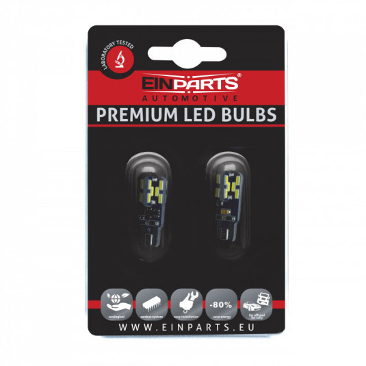 W5W LED izzó (24 x SMD 4014) 6000k canbus 12/24V