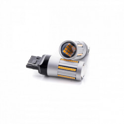 W21W LED izzó (66 x SMD 2016) narancssárga canbus V2