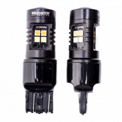 W21/5W LED izzó (16 x SMD 3030) 6000k/narancssárga