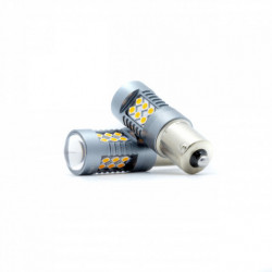 Py21W LED izzó 24 SMD 3030 borostyán canbus