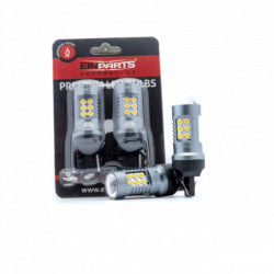W21W LED izzó 24 SMD 3030 sárga canbus