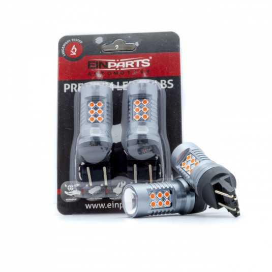 W21/5W LED izzó (24 x SMD 3030) piros canbus