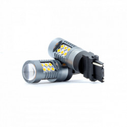 P27W LED izzó (24 x SMD 3030) narancssárga canbus