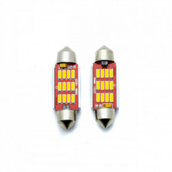 C10W LED lámpa 39mm 12 SMD 4014 5000k canbus