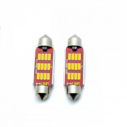 C10W LED izzó 42mm 12 SMD 4014 5000k canbus