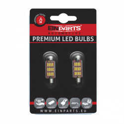 C10W LED izzó (12 x SMD 4014) 39 mm 3000k canbus