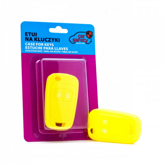 Epkc28 szilikon kulcstartó burkolat - sárga Chevrolet Opel Vauxhall