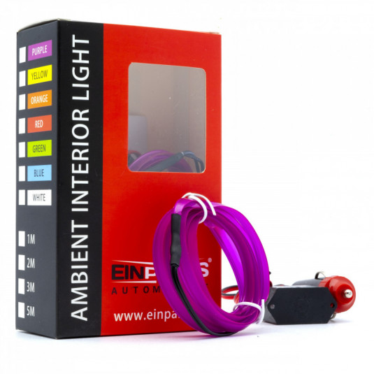 LED fénykábel csík 1m (lila)