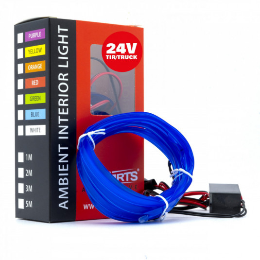 LED fénykábel 3m (kék) 24V