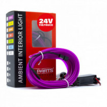 LED fénygömbös szalag 5m (lila) 24V