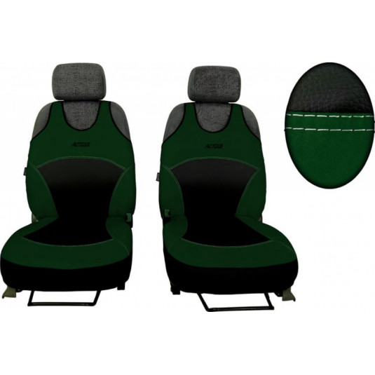 Active Sport Alcantara A zöld autóülés-huzatok (Alcantara-bőr)