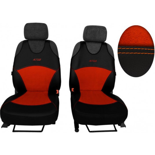 Autó-babzsákfotelek Active Alcantara B téglavörös (Bőr-alcantara)